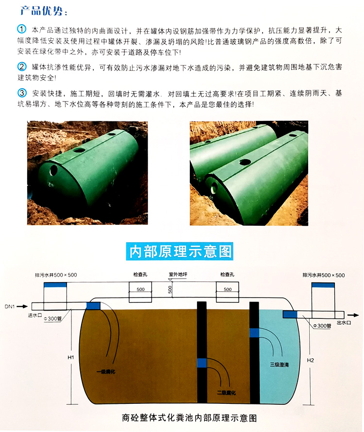 湘东玻璃钢化粪池